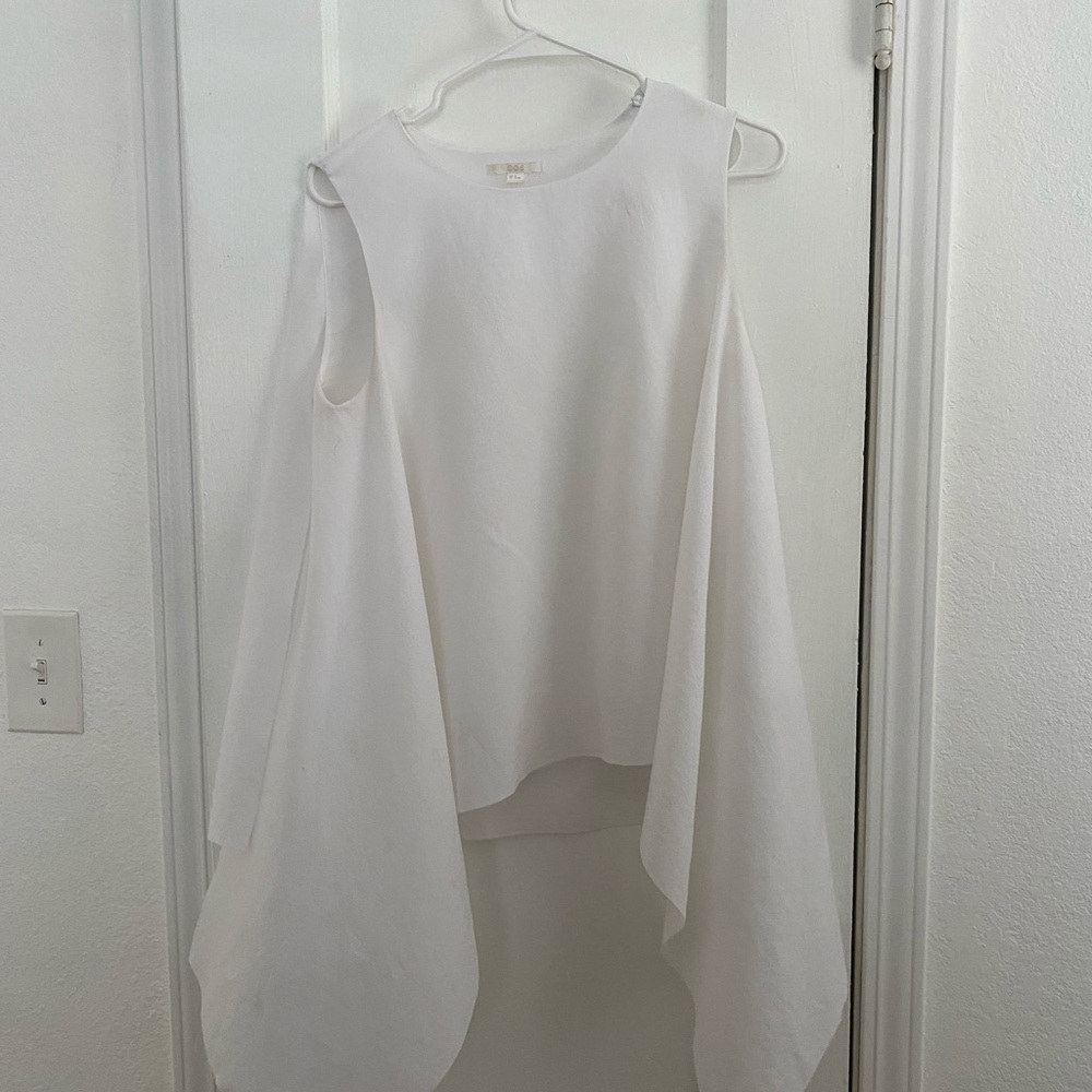 COS Asymmetric White Blouse